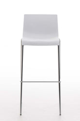 TPFLiving Barhocker Hope 4-Fuß Gestell Metall in Chromoptik Kunststoff